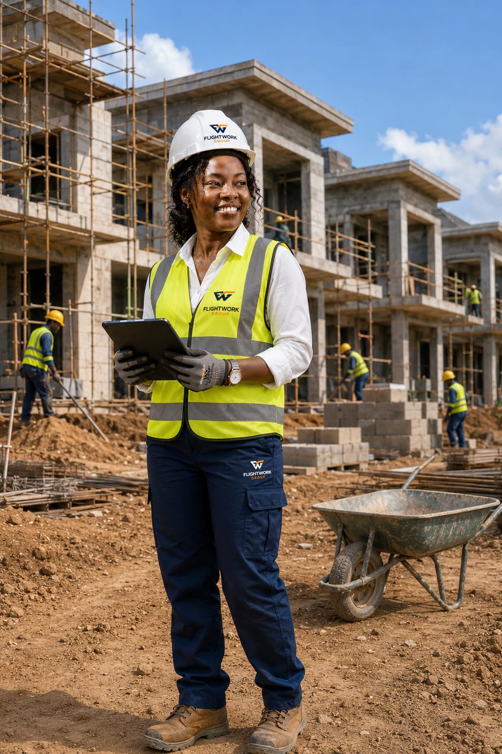 Fieldwork professional on a construction site